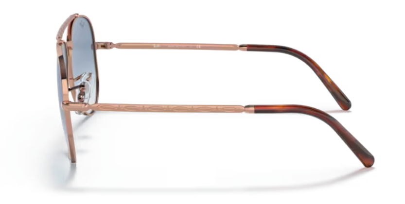 RAYBAN NEW AVIATOR RB 3625 92023F Rose Gold- Clear Blue