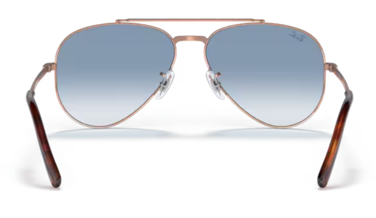 RAYBAN NEW AVIATOR RB 3625 92023F Rose Gold- Clear Blue