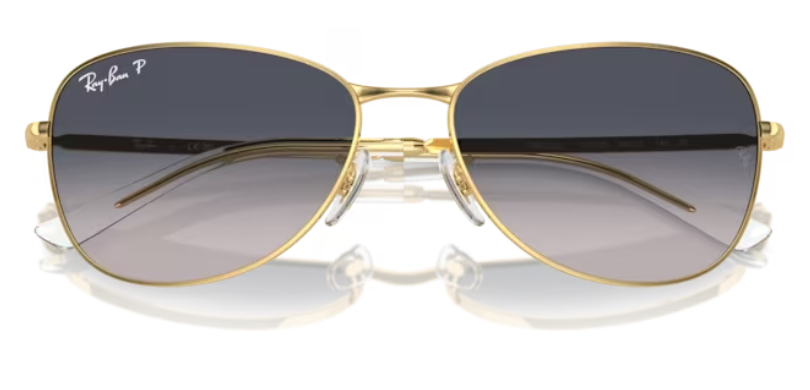 RAYBAN 3733 Arista Gold- Blue Polarized 001/78